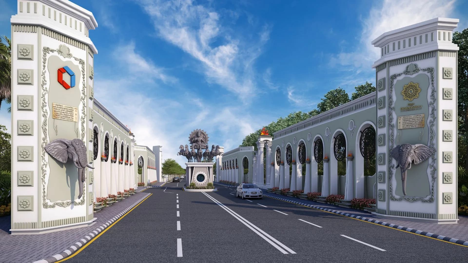 Dharmasthali Wyra Road Grand Entrance